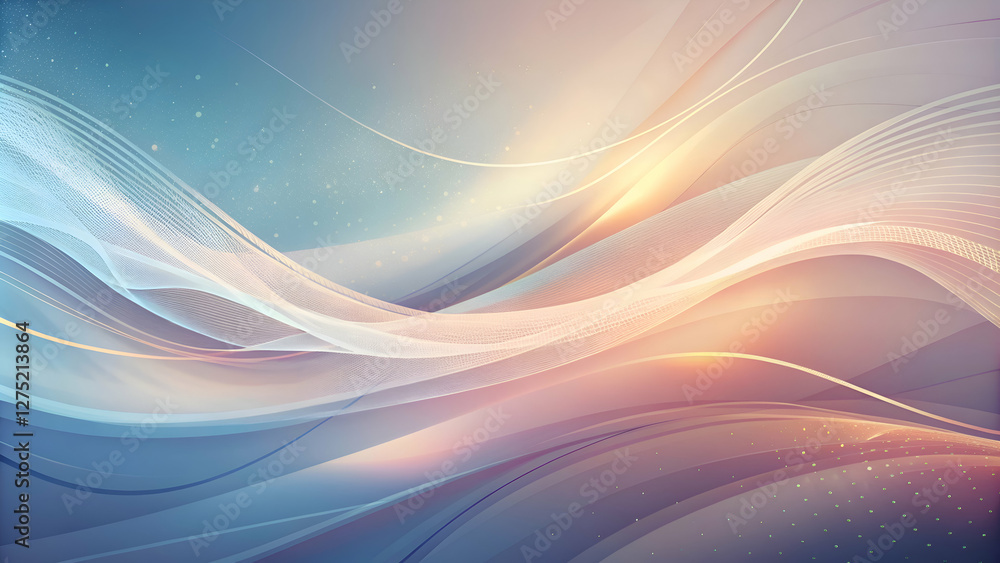Fototapeta premium Abstract Wave Pattern with Glowing Effect. Digital Art