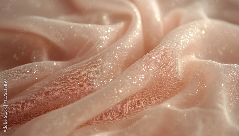 Fototapeta premium Pink glitter fabric texture background