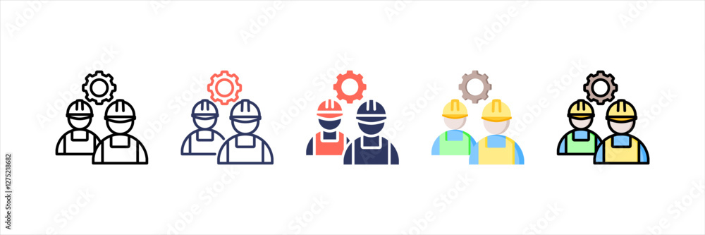 Labour Union Multistyle Icon Set Labour Union Multistyle Icon Set