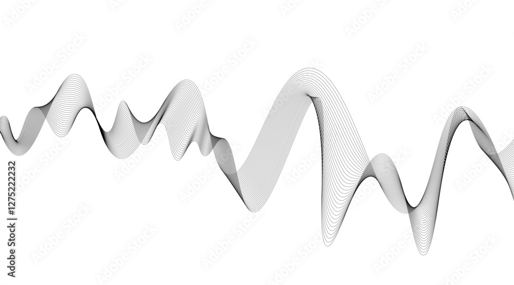 Abstract Black Wave on Background. Vector Illustration Abstract Black Wave on Background. Vector Illustration