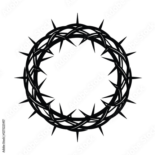 circle of thorns Jesus Christ head icon 