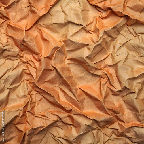 Wallpaper Mural Crumpled Brown and Orange Paper Texture Background Torontodigital.ca