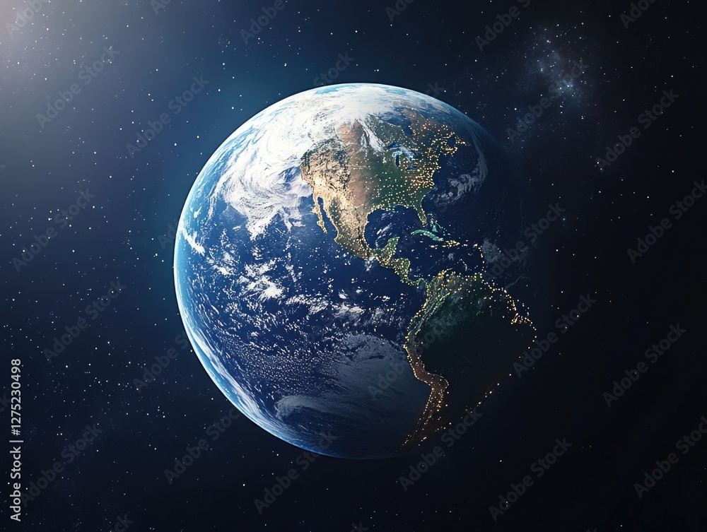Nighttime Earth View Nighttime Earth View