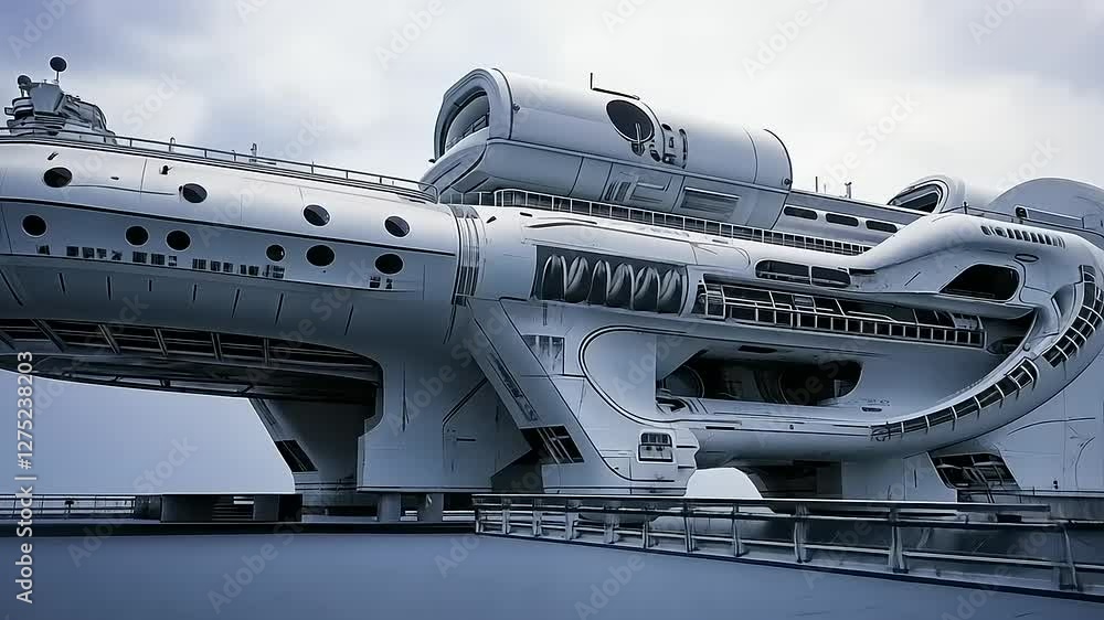 A futuristic spacecraft design with sleek lines and advanced features. A futuristic spacecraft design with sleek lines and advanced features.