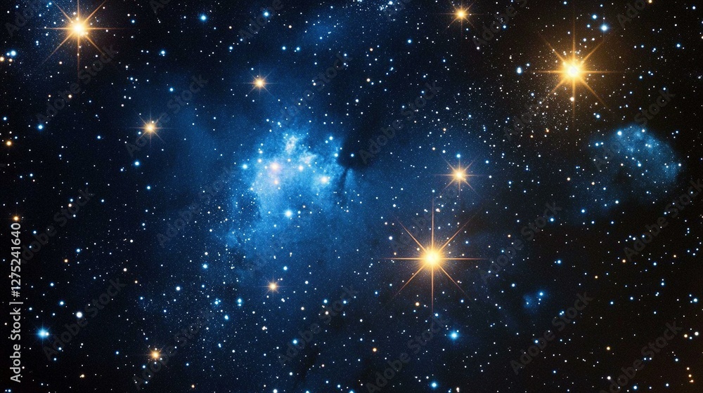 Fototapeta premium Celestial Night Sky Stars Nebula Galaxy Background
