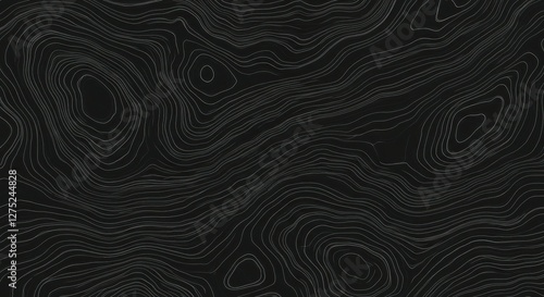 Wallpaper Mural Topographic map texture, grayscale contour lines, abstract terrain, swirling patterns, geological surface, elevation map, undulating landscape, 3D relief map, monochromatic design, textured background Torontodigital.ca