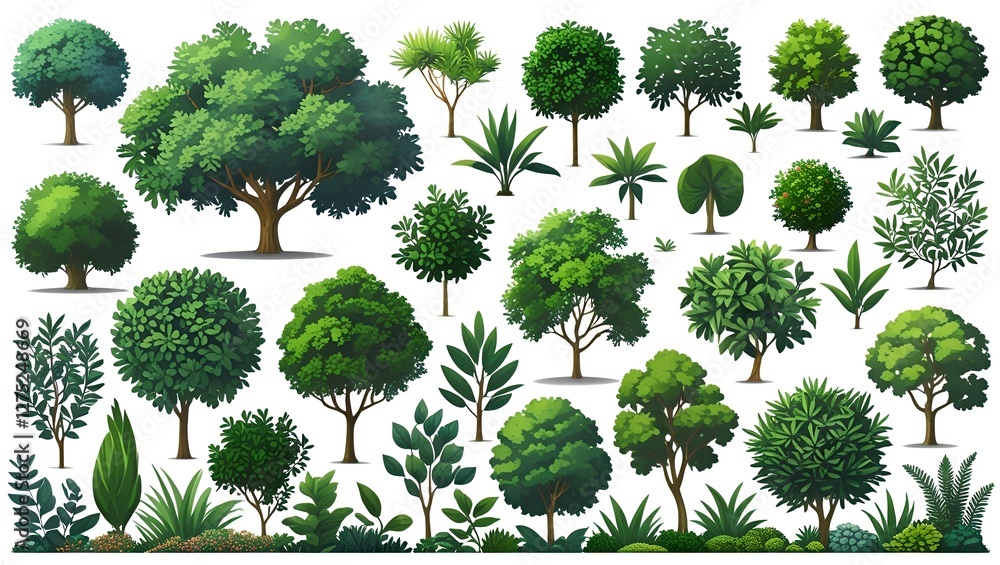 Fototapeta premium collection of trees