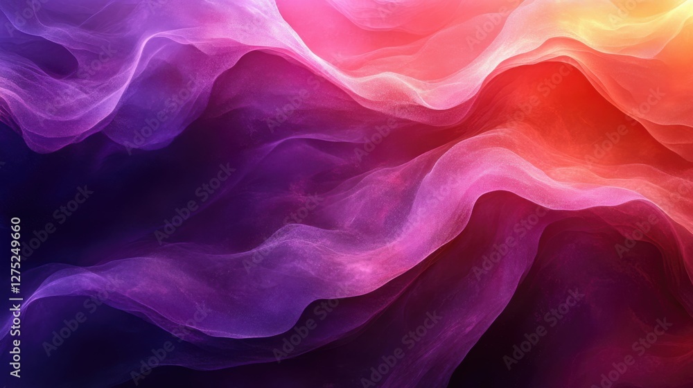 Obraz premium Abstract Colorful Waves Background With Glowing Particles