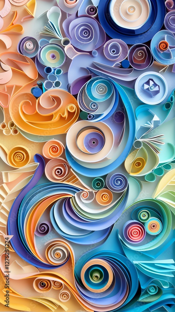 A colorful and abstract pattern of swirling shapes and designs in vibrant hues. A colorful and abstract pattern of swirling shapes and designs in vibrant hues.
