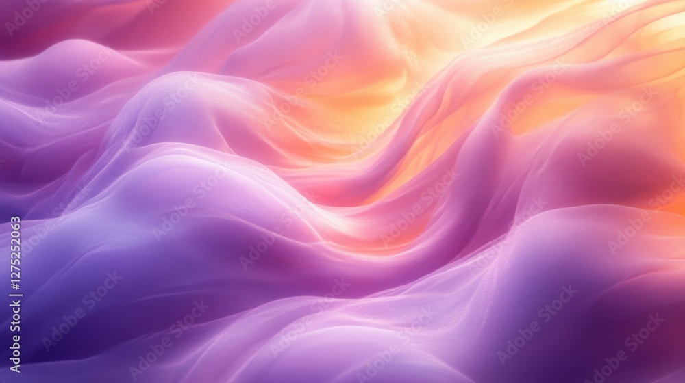 Abstract Pastel Fabric Texture Background With Flowing Waves and Soft Light Abstract Pastel Fabric Texture Background With Flowing Waves and Soft Light