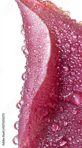 Extreme close-up of a rose petal's water-repellent surface photo