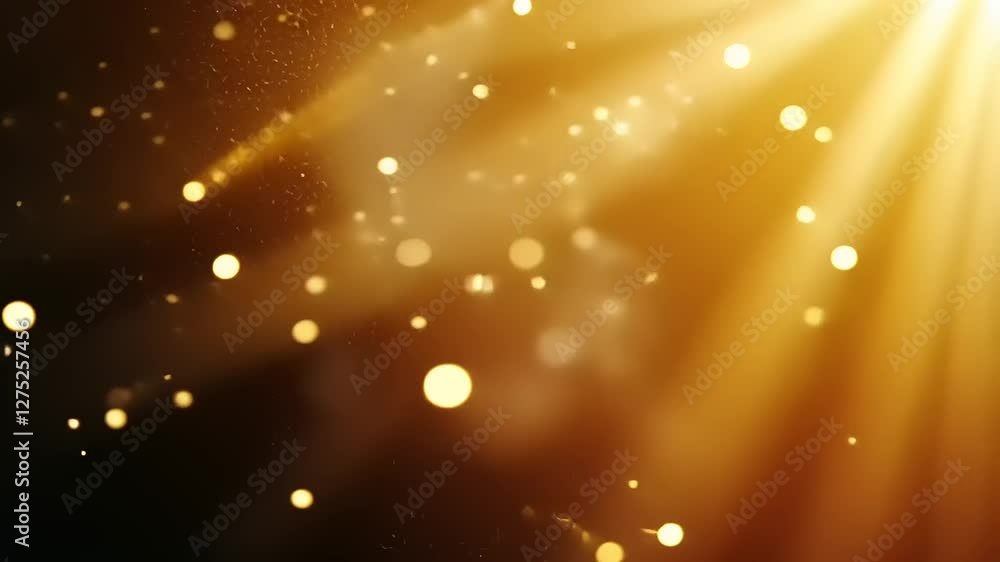 A mesmerizing display of golden particles and light, creating a dreamy, ethereal atmosphere. A mesmerizing display of golden particles and light, creating a dreamy, ethereal atmosphere.