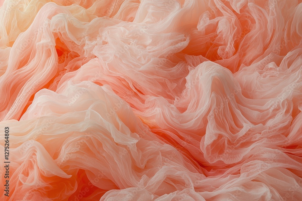 Soft Flowing Fabric Textures in Warm Peach and Coral Shades Soft Flowing Fabric Textures in Warm Peach and Coral Shades
