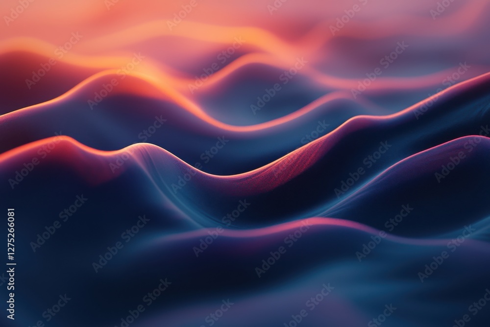 Obraz premium Abstract Wave Patterns with Vibrant Colors and Soft Textures