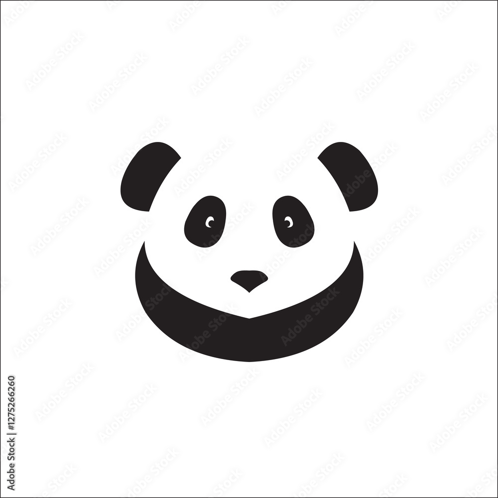 Panda face icon head panda Vector Logo Design Panda face icon head panda Vector Logo Design