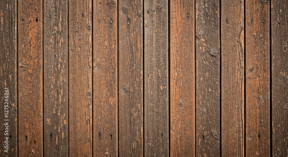 Fototapeta premium Aged wood planks create a rustic texture.