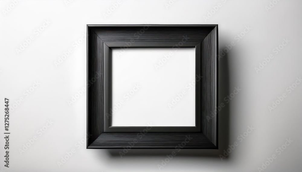 Elegant Black Square Frame Showcasing a Blank Canvas, Perfect for Artful Photographs or Stylish Home Decor, Exuding an Aura of Sophistication and Versatility. Elegant Black Square Frame Showcasing a Blank Canvas, Perfect for Artful Photographs or Stylish Home Decor, Exuding an Aura of Sophistication and Versatility.