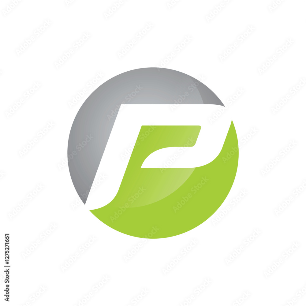 P letter circle solid logo design vector icon template P letter circle solid logo design vector icon template