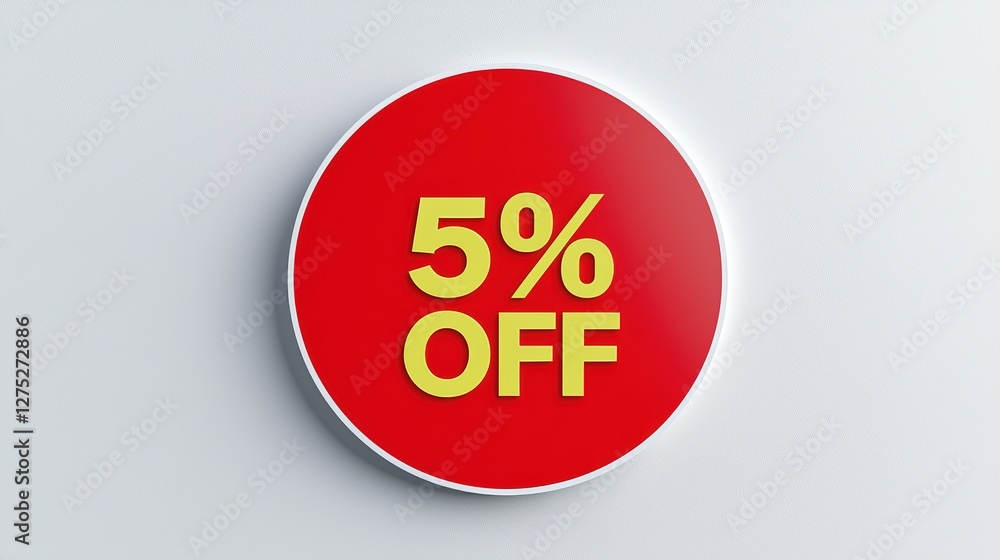 Attention-Grabbing Discount Sign with Bold Text for Sales Promotions Attention-Grabbing Discount Sign with Bold Text for Sales Promotions