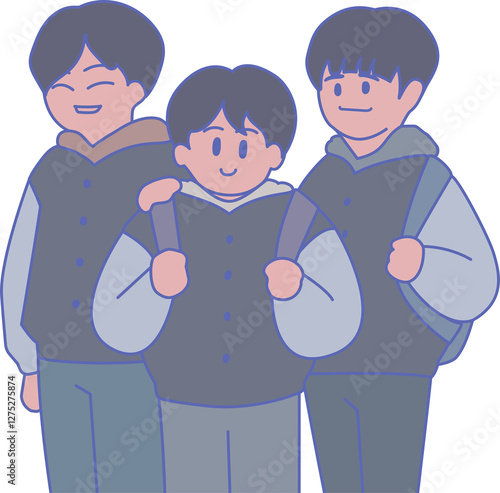 Freshmen College Students at Orientation Illustration