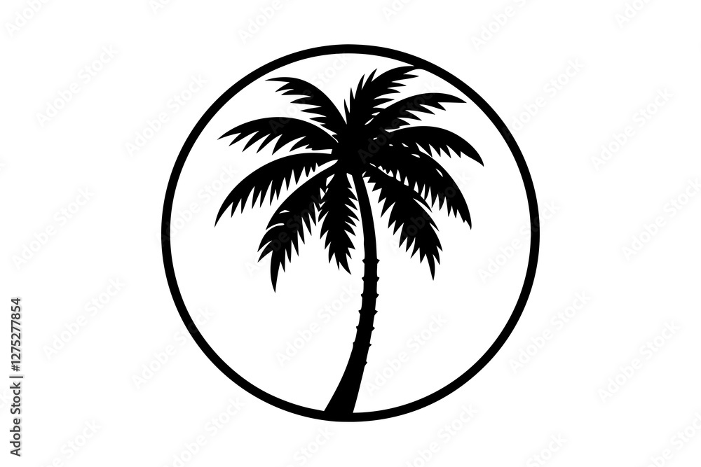 Circle summer design Silhouette Circle summer design Silhouette