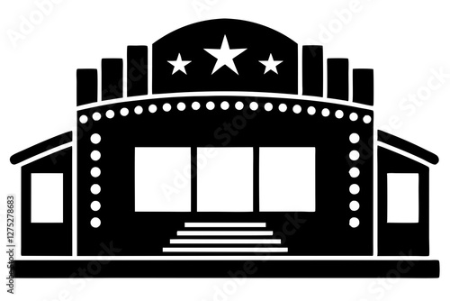 A movie theatre silhouette