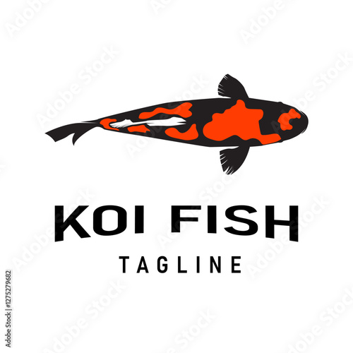 Illustration of k oi fish logo in vector design This design is suitable for ornamental fish business