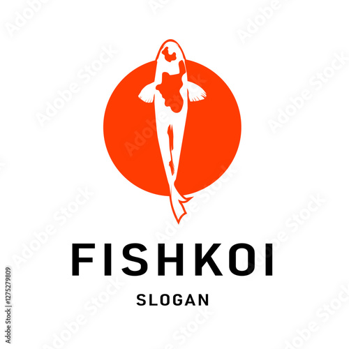 Illustration of k oi fish logo in vector design This design is suitable for ornamental fish business