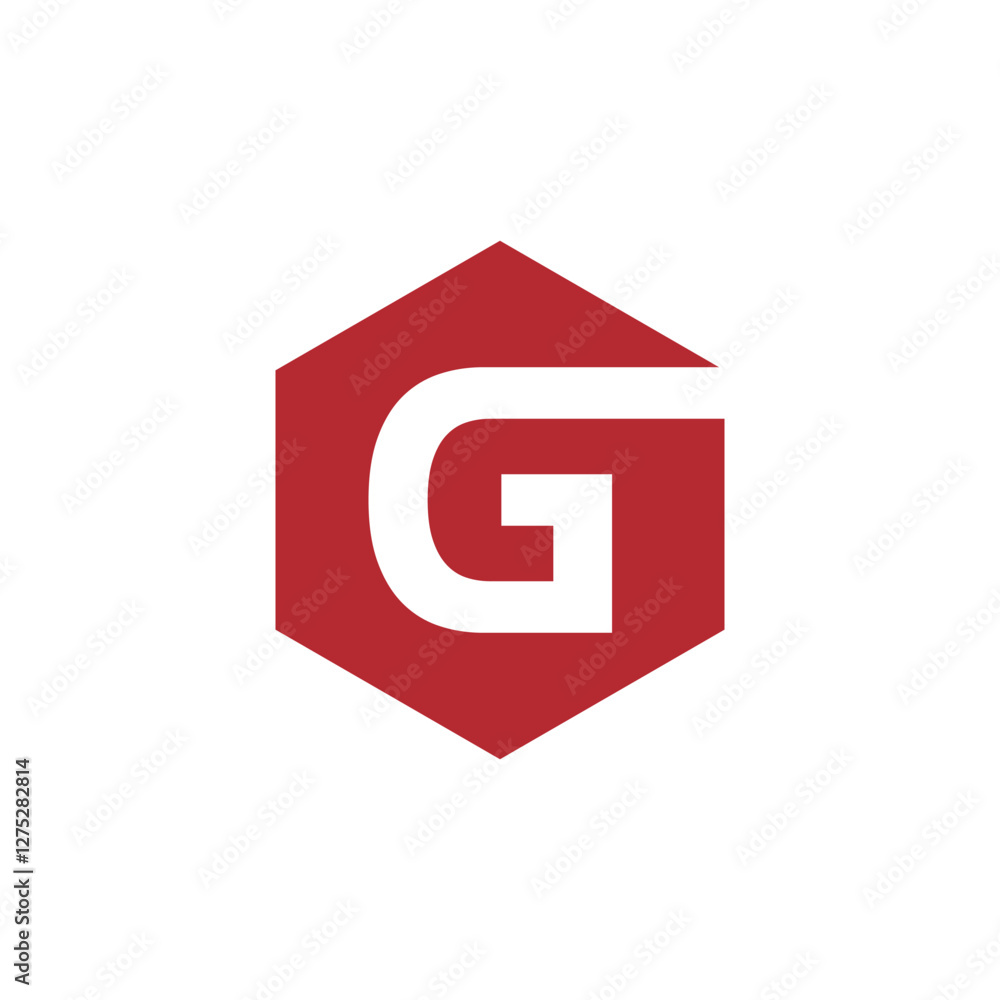 initial G hexagon logo vector initial G hexagon logo vector