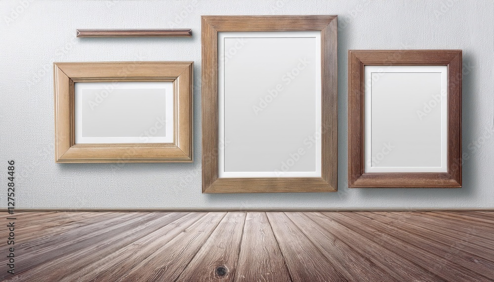 Stylish White Mockup Artwork Empty Picture Frames on a Minimalist Wall, Showcasing Clean Lines and Crisp Textures for Modern Home Decor or Digital Design Inspiration. Stylish White Mockup Artwork Empty Picture Frames on a Minimalist Wall, Showcasing Clean Lines and Crisp Textures for Modern Home Decor or Digital Design Inspiration.