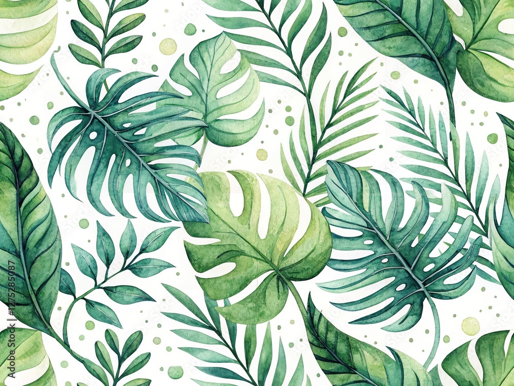 Watercolor Green Pattern Background Abstract Art Watercolor Green Pattern Background Abstract Art