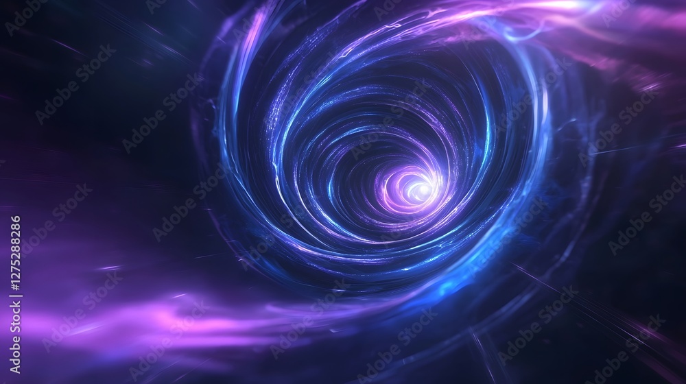 Swirling Vortex of Cosmic Energy A captivating abstract spiral composition where a mass of glowing purple and blue light forms a mysterious and dynamic celestial visualization Swirling Vortex of Cosmic Energy A captivating abstract spiral composition where a mass of glowing purple and blue light forms a mysterious and dynamic celestial visualization