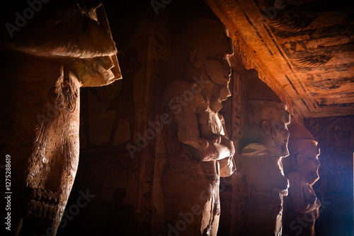 Abu Simbel es un emplazamiento de interés arqueológico que se compone de templos egipcios ubicado en el sur de Egipto, en la región de Nubia. photo