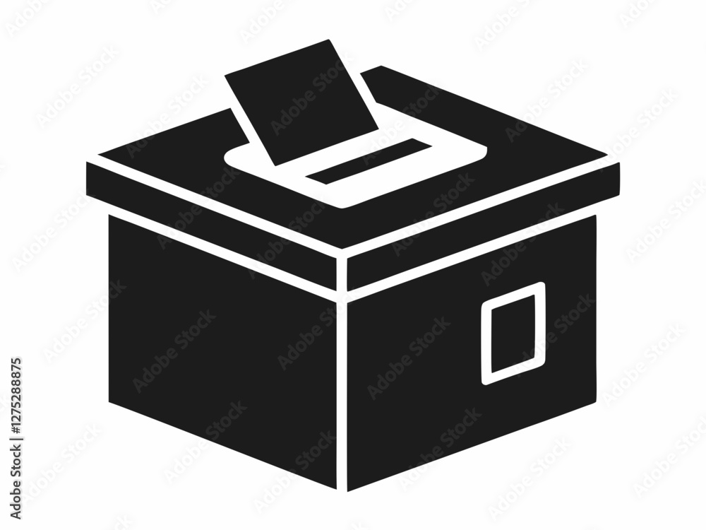 hand voting ballot box black icon isolated on white background. silhouette of ballot box with vote form vector illustration design
hand voting ballot box black icon isolated on white background. silhouette of ballot box with vote form vector illustration design
