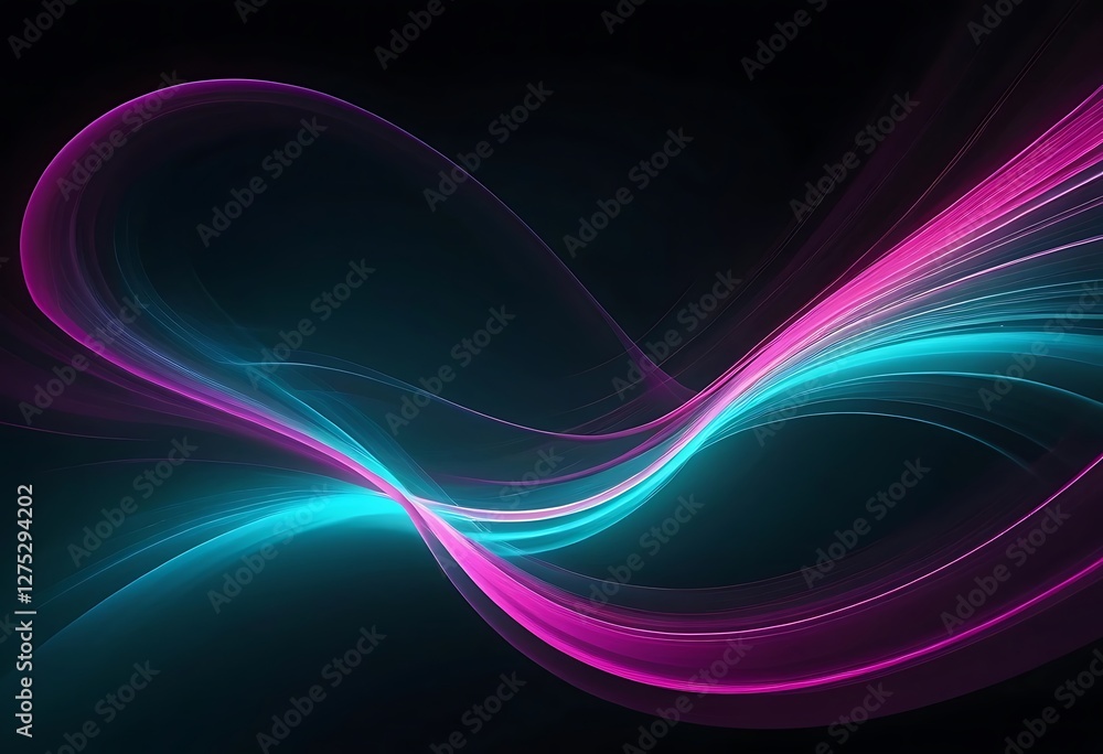 Translucent Neon Waves, Dynamic Abstraction of Light and Color Translucent Neon Waves, Dynamic Abstraction of Light and Color