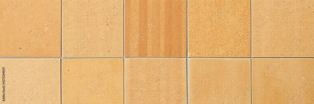 Fototapeta premium Ceramic brown tile with rough abstract stone surface pattern, design, floor