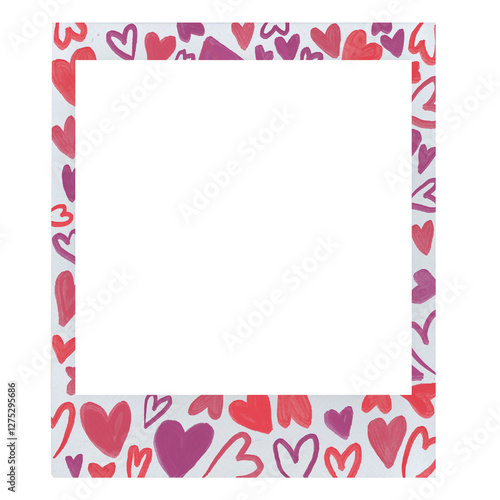 frame with hearts pattern