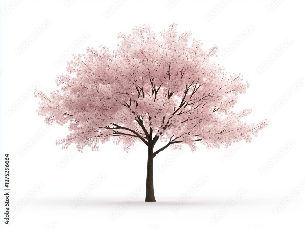 Fototapeta premium Experience Tranquility Under a Flourishing Cherry Blossom Tree: A Celebration of Nature's Beauty and a Haven for Reflection
