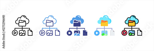 File Management Multistyle Icon Set