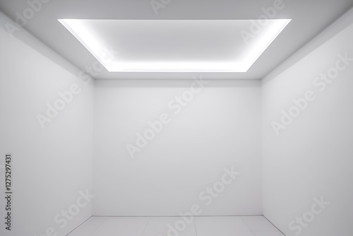 Wallpaper Mural Minimalist empty white room with modern ceiling light and clean walls. Torontodigital.ca