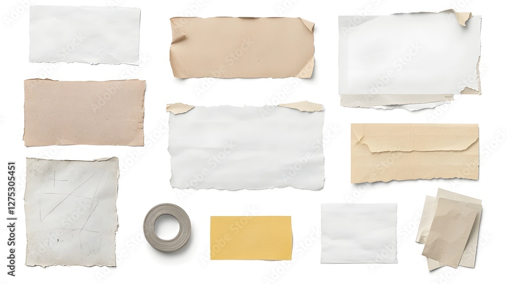 custom made wallpaper toronto digitalCreative composition of a vintage note paper piece with textured ripped edges and adhesive tape providing a stylish office message card concept  The image features a blank