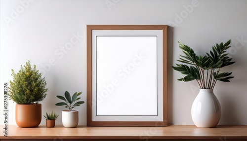 Elegant White Interior Room Mockup Simplistic Charm in a Soothing Neutral Palette, Perfect for Modern Digital Art, Home Decor, or Design Inspiration.