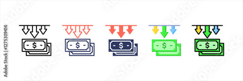 Devaluation Multistyle Icon Set