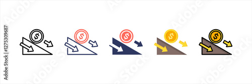 Deflation Multistyle Icon Set