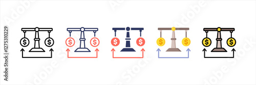 Stabilization Multistyle Icon Set