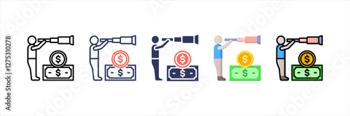 Forecasting Multistyle Icon Set