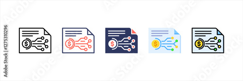 Blockchain Multistyle Icon Set