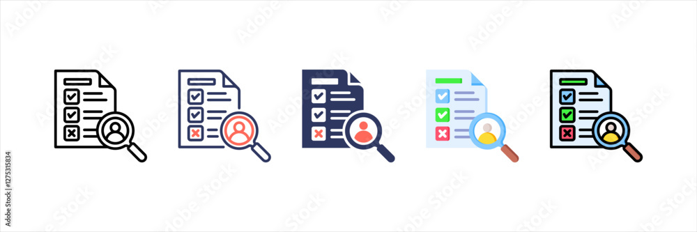 Assessment Multistyle Icon Set Assessment Multistyle Icon Set