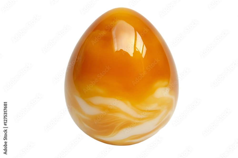 Polished amber egg, smooth, vibrant colors, close-up, display for jewelry or crafts Polished amber egg, smooth, vibrant colors, close-up, display for jewelry or crafts