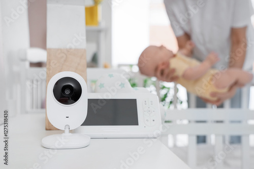 Baby monitor on table again...